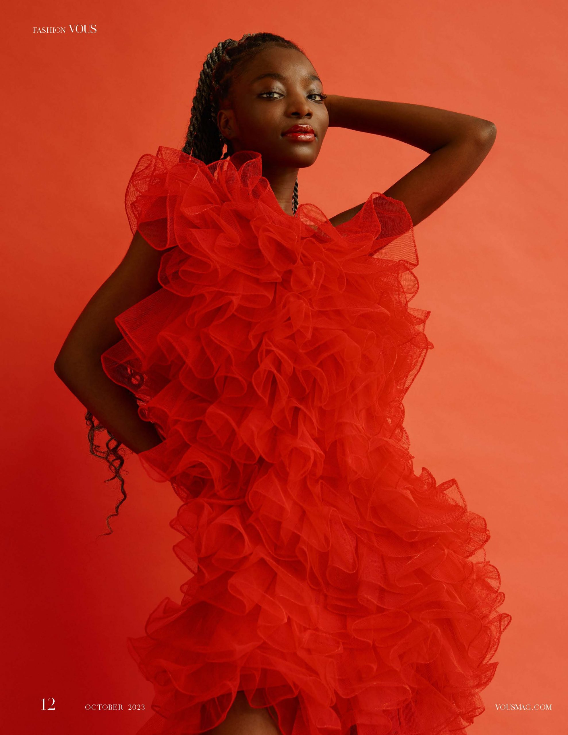 My red coctail dress in Vous Magazine